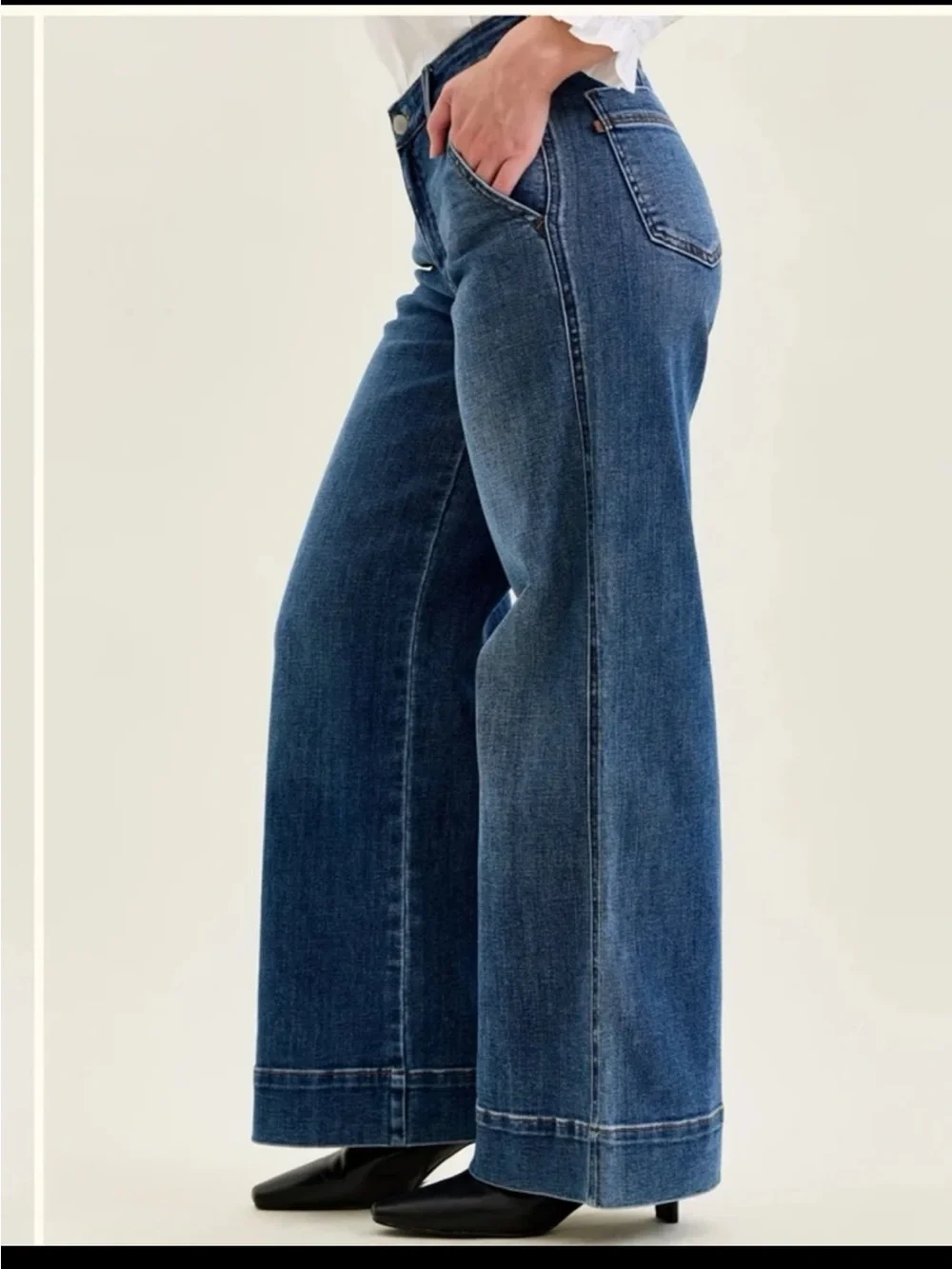 Judy Blue Lux Retro Wide Trouser Jeans size 9/29 - Picture 8 of 12
